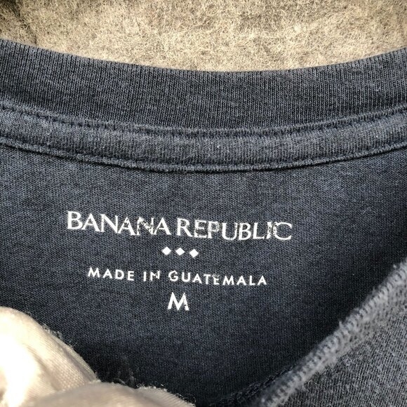 Banana Republic Indian Sea Map T Shirt Mens M Dark Harbor Gray Short Sleeve - Picture 4 of 8